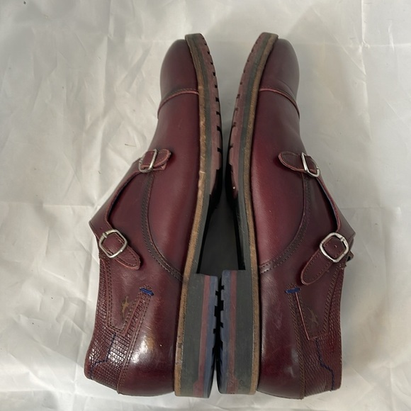FLUCHOS Huellas Monk Strap Burgundy Cap Toe F0279 Genuine Leather Spain 43 EU - Picture 6 of 14